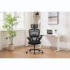 Ergonomic Office Chair with Flip-Up Armrests & Lumbar Support, Breathable Mesh High Back Desk Chair, Wide Seat, Black - 2 of 3
