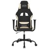 vidaXL Gaming Chair with Footrest, Black and Cream, Fabric - 3 of 4