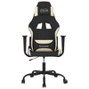 vidaXL Gaming Chair with Footrest, Black and Cream, Fabric - image 3 of 4