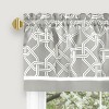 Kate Aurora Geometric Crescent 3 Piece Rod Pocket Cafe Kitchen Curtain Tier & Valance Set - image 2 of 3