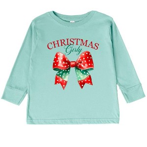 The Juniper Shop Coquette Christmas Girly Toddler Long Sleeve Tee - 1 of 3