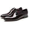 Santimon Dress Shoes Pointed Toe Floral Patent Leather Lace Up Oxfords - 4 of 4