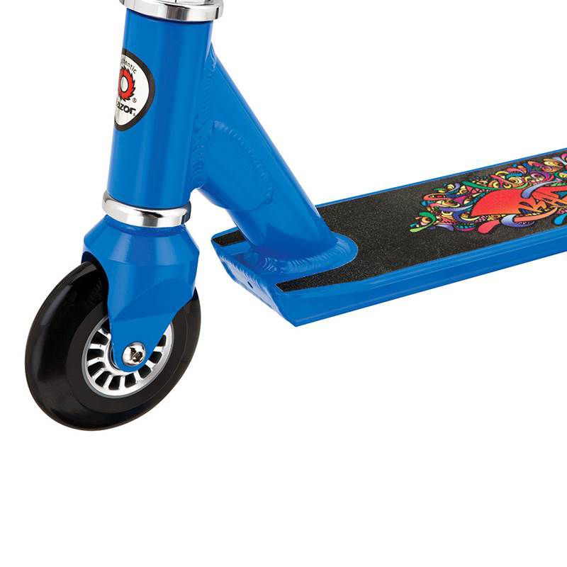 Razor Pro Beast Deluxe Model 19-Inch Deck Aluminum Kids Push Kick Scooter with Grip Tape and Fixed Riser Handlebars, Ages 6 and Up, , Blue, 4 of 7