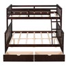 PAGED Full Size Loft Bed with Desk, Modern Wooden Bed Frame with Shelves, Wardrobe and Storage Stair for Bedroom - 3 of 4