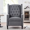 PU Manual Wingback Recliner Chair with 3-Position Adjustment and Decorative Nailhead Trim - 2 of 4