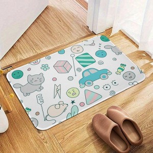 Cute Animal Bathroom Rugs Winter Bath Mat Absorbent Non Slip Bathroom Mat Christmas Soft Floor Carpet 16x20 Inches - 1 of 1