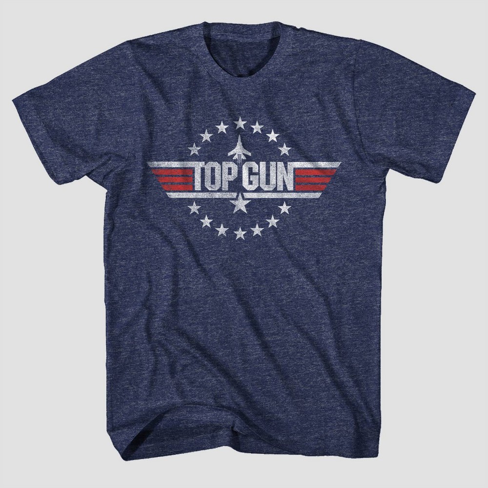 Top Gun Logo Blue Graphic T-Shirt - Small