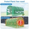 GustoWave Greenhouses for Outdoors, 15’x6.5’x6.5’ Walk-In Tunnel Greenhouse with 8 Windows, Galvanized Steel Frame & PE Cover - 4 of 4