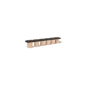 Meridian Furniture,Pavilion Boucle Fabric Bench - 1 of 4