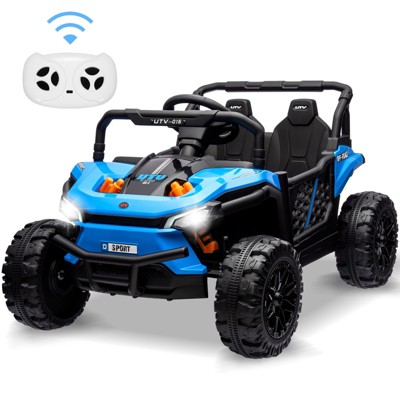 12V 7AH Kids Electric UTV with Remote Control, Ride on Truck Car with Toy Storage, Spring Suspension