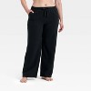 Women's Fleece Wide Leg Sweatpants - Auden™ - 4 of 4