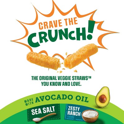 Sensible Portions Garden Veggie Sea Salt & Ranch Straws with Avocado Oil - 9oz/12ct