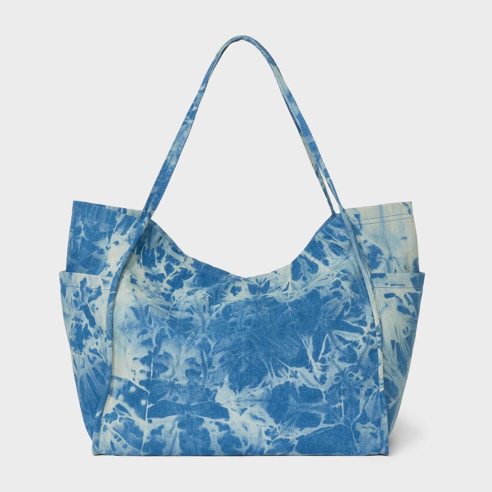 Photos - Travel Accessory Large Tote Handbag - Wild Fable™ Blue Denim