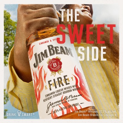 Jim Beam Kentucky Fire Bourbon Whiskey - 750ml Bottle