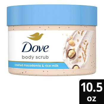 Dove Crushed Macadamia & Rice Milk Exfoliating Body Scrub - 10.5 oz