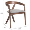 Zuo Cairo Dining Chair Dove Gray & Walnut - 2 of 4