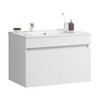 NicBex Floating Wall Mounted Bathroom Vanity with Ceramic Basin,Bathroom Sink Vanity with 2 Soft Close Cabinet Doors,24" Bathroom Sink Cabinet,White - 4 of 4