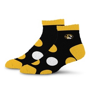 NCAA Missouri Tigers Big Dot Fuzzy Sleep Soft Socks - 1 of 3