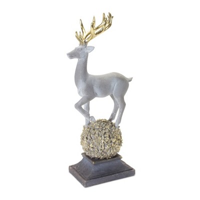 Melrose Winter Deer Figurine on Orb