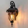C Cattleya 1-Light Matte Black Aluminum Wall Lantern with Clear Glass - 3 of 4
