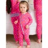 RuffleButts SoftSnooze Baby Girls Ruffle One Piece Convertible Pajamas - 3 of 4