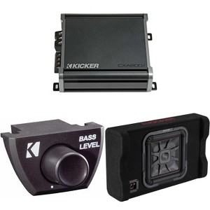 Kicker 49L7TDF122 Down-Firing 12" L7T 2-Ohm Subwoofer Enclosure & CX800.1 Mono Amplifier, Bass Knob Bundle - 1 of 4