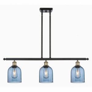 Bella - 3 Light Stem Hung Island In Industrial Style-10 Inches Tall and 36 Inches Wide - 1 of 1