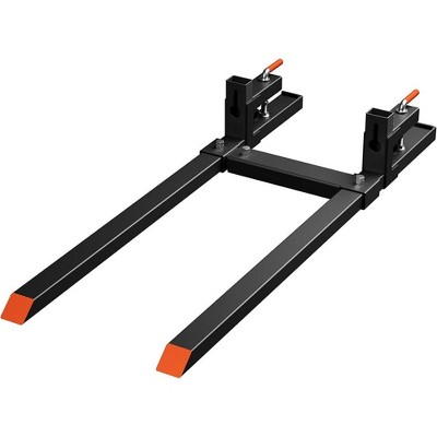 Pallet Forks, Capacity Clamp, for Tractor Skid Steer Loader Bucket, Heavy Duty Quick Attach Forks with Adjustable Stabilizer Bar