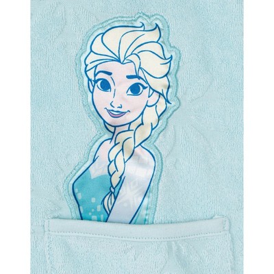 Disney Frozen Little Girls Loop Terry Cloth Hooded Swim Cover Up UPF 50+ Mint Blue 5-6 — фото 3