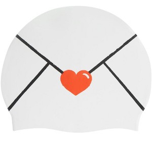 Sporti Limited Edition Love Letter Silicone Swim Cap - 1 of 2