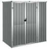 VidaXL Garden Tool Shed Gray 63.4"x35"x63.4" Galvanized Steel - 2 of 4