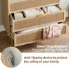 Jojoka 5 Drawer Rattan Dresser for Bedroom, Freestanding Tall Chest of Drawers with Metal Legs, Storage Organizer - 4 of 4