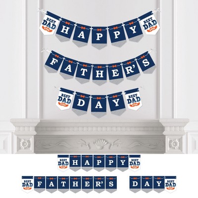 Big Dot of Happiness Happy Father's Day - We Love Dad Party Bunting Banner - Party Decorations - Happy Father's Day