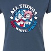 Women's - Dr. Seuss - All Things Red White And Blue Fitted Graphic T-Shirt - 2 of 4