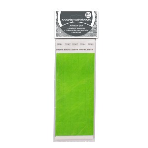 C-Line® DuPont™ Tyvek® Security Wristbands, Green, Pack of 100 - 1 of 2