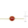 EVERLY JEWELRY | 22K Yellow Plated Sterling Silver 42 CT TGW Carnelian Station Necklace - 36 inch - 3 of 3