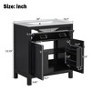 ChicFurnit 30 Inch Bathroom Vanity with Sink Freestanding Storage Cabinet with 2 Doors and U Shaped Shelf for Bathroom, 18.3"*30"*33.59" - 3 of 4