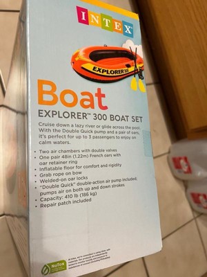 Intex Explorer 300 Boat Set with Oars, Orange