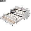 NicBex Twin Size Daybed with Trundle Upholstered Daybed with Storage Extendable Day bed with 3 Spacious Drawers for Living Room - 2 of 4