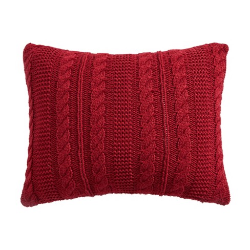 Astrid Cable Red Pillow 14x18 Levtex Home