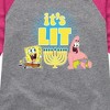 SpongeBob SquarePants It's Lit Hanukkah  - Athletic Heather/Fuchsia - 3T - 2 of 4