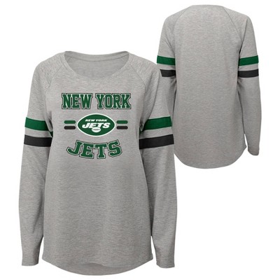 NFL New York Jets Girls' Long Sleeve Fashion T-Shirt - XS