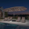 PURPLE LEAF 15ft Patio Market Umbrella and Base Double-Sided Rectangle Outdoor Table Sun Umbrellas with Crank - 2 of 4