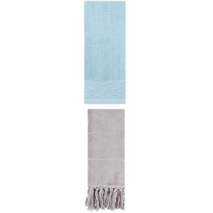 REGALWOVEN 2 Packs Solid Cotton Absorbent Soft Bathroom Hand Towel 14" x 30" - 1 of 4