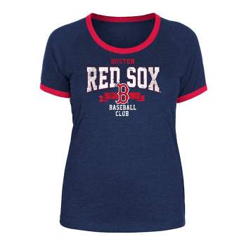 MLB Boston Red Sox Women's Heather Bi-Blend Ringer T-Shirt