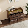 Dresser with Light, Charging Station, 8 Drawers Wooden Dressers,  Vintage Chest of Wide Drawers for Bedroom, Living Room, Entryway, Hallway - 2 of 4
