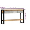 vidaXL Console Table 51.1"x11.8"x29.9" Solid Mango Wood - 4 of 4