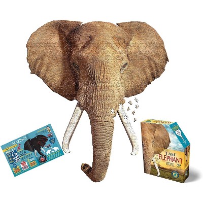 Madd Capp Games I AM Elephant 700 Piece Animal Head-Shaped Jigsaw Puzzle