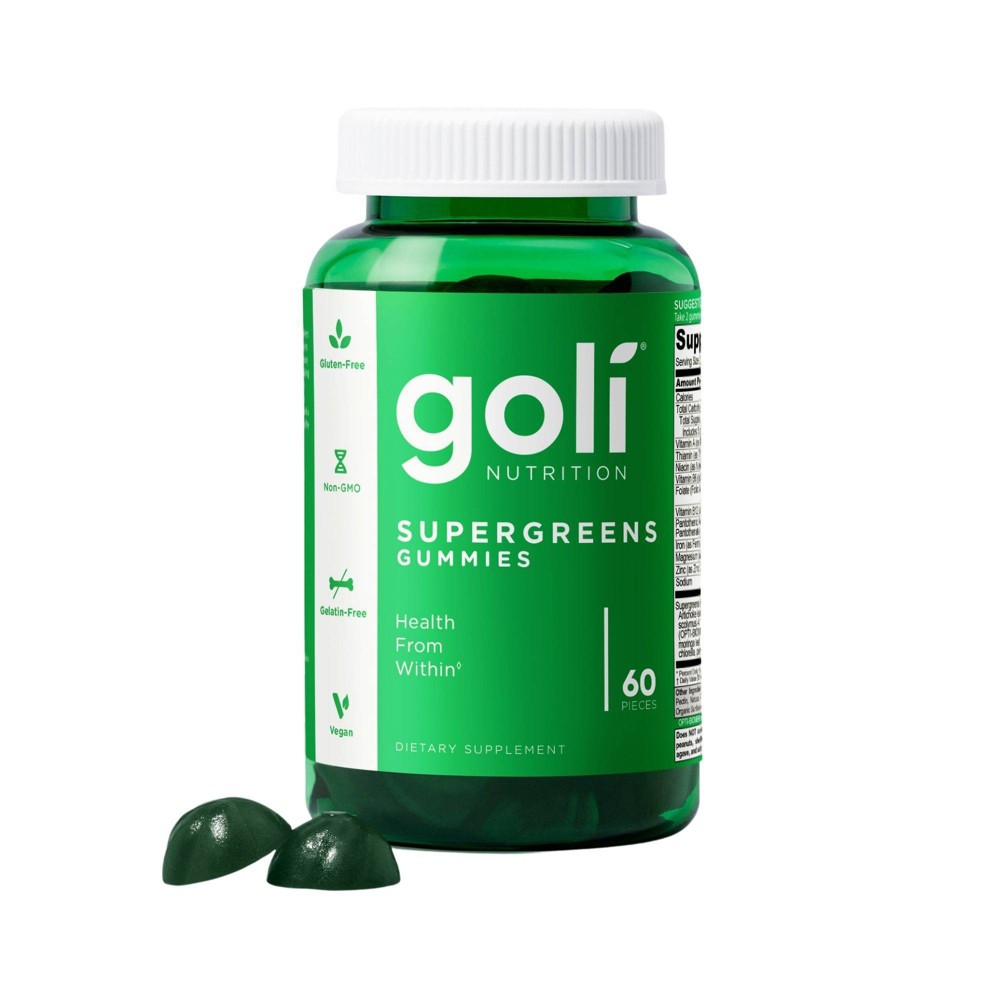 Photos - Vitamins & Minerals Goli Nutrition Vegan Supergreens Gummies - 60ct