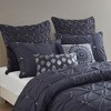 Gracie Mills Velez 3-Piece Modern Elastic Embroidered Cotton Duvet Cover Set - 3 of 4